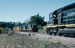 Seaboard Coast Line GP9 #0022 leading train 510 meets train 333 led by SCL SD45-2 #2047, 